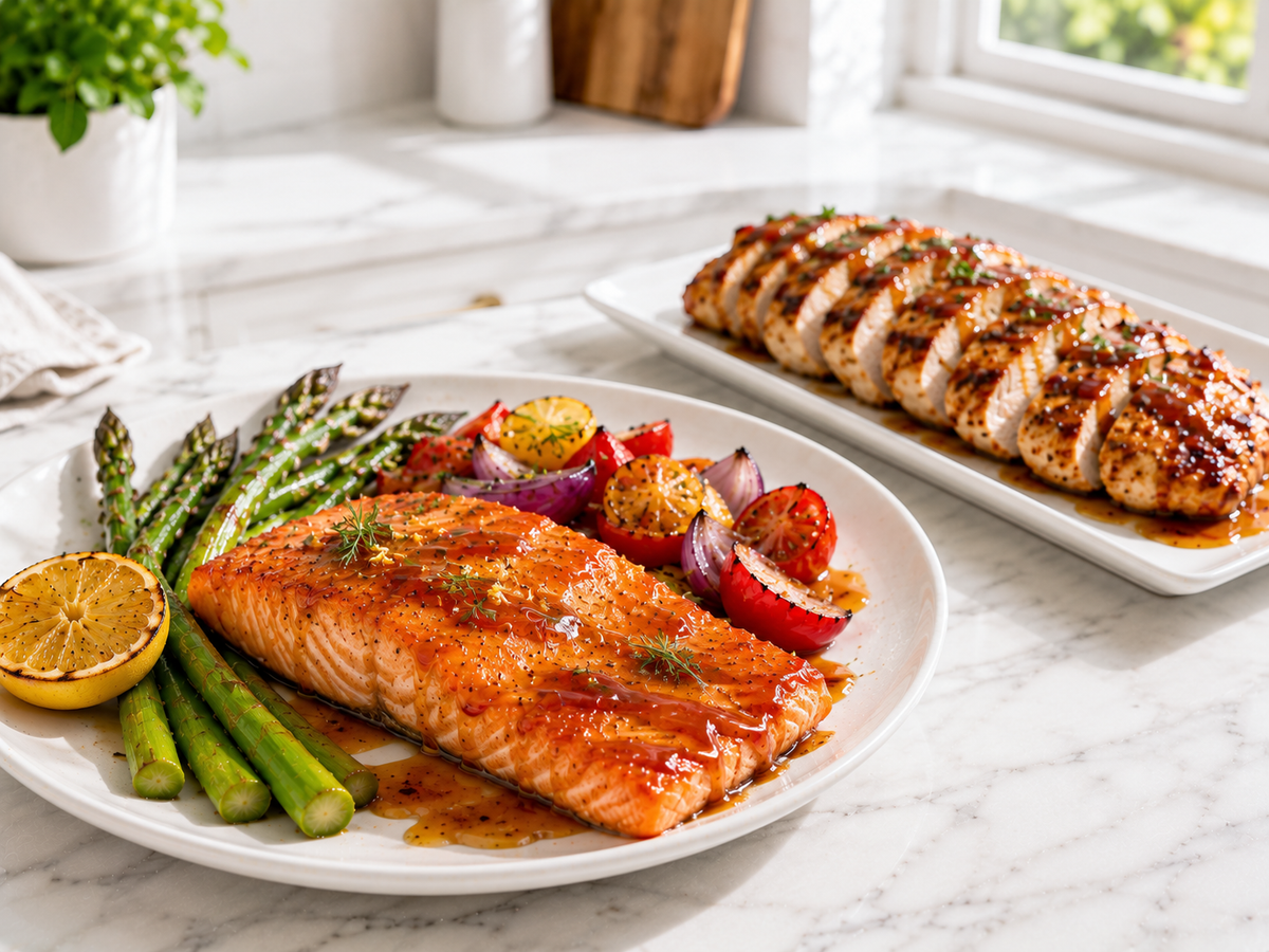 Salmon Glaze with Sipcraft Rich Demerara Syrup