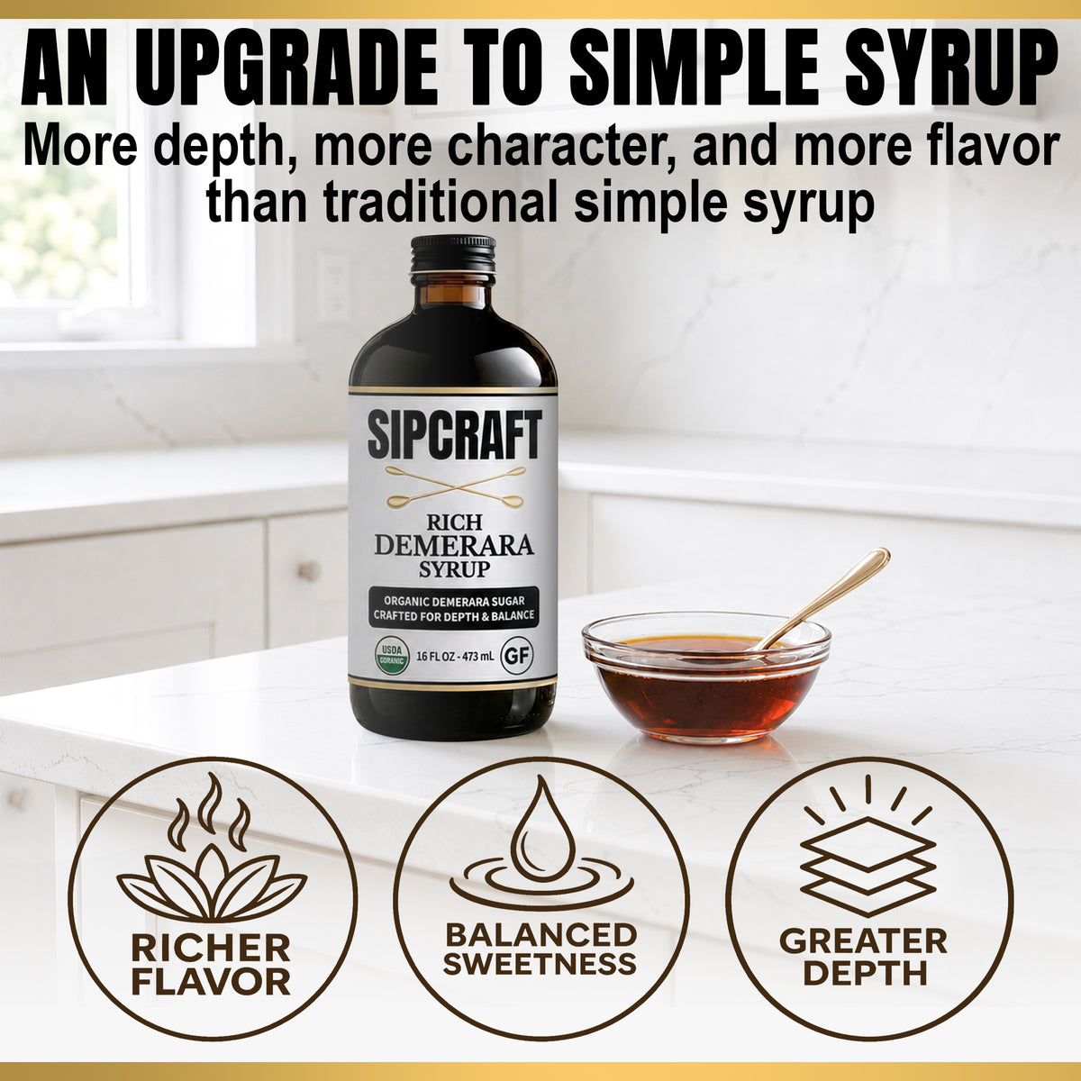 RICH DEMERARA SYRUP - 16 OUNCE