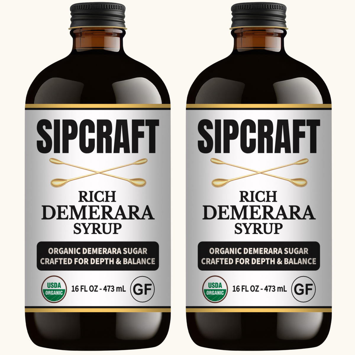 RICH DEMERARA SYRUP — 16 OUNCE 2-PACK